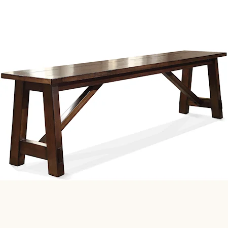 Dining Bench with Block Feet